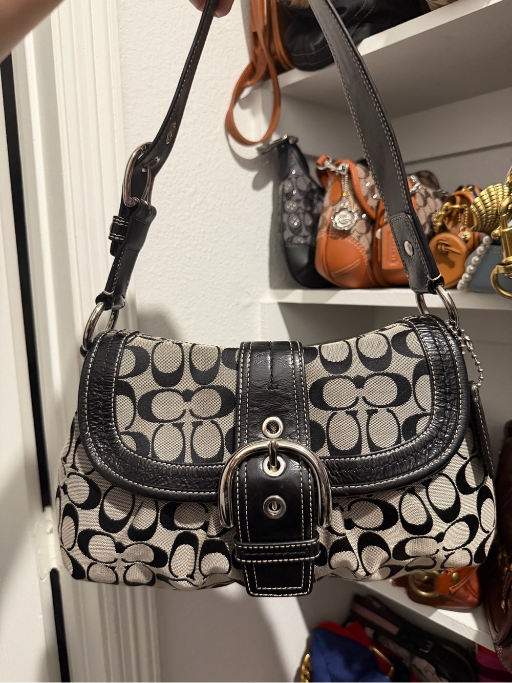 Vintage Coach Grey Pleated Soho